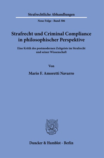 Cover: Strafrecht und Criminal Compliance in philosophischer Perspektive