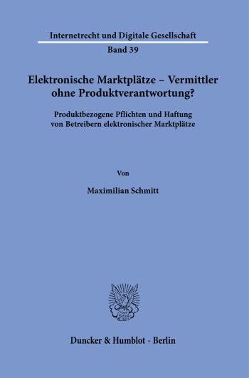 Cover: Elektronische Marktplätze – Vermittler ohne Produktverantwortung?