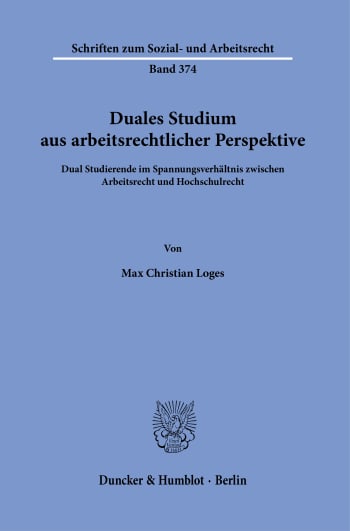 Cover: Duales Studium aus arbeitsrechtlicher Perspektive