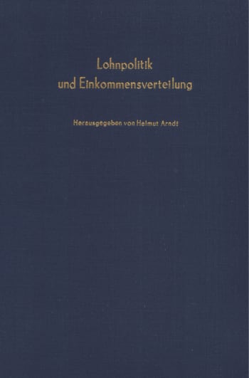 Cover: Lohnpolitik und Einkommensverteilung