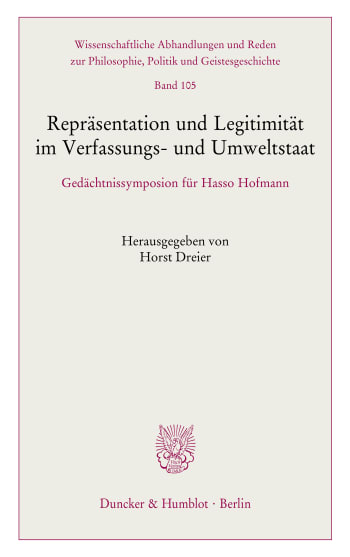 Cover: Repräsentation und Legitimität im Verfassungs- und Umweltstaat