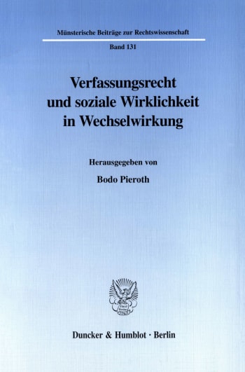 Cover: Verfassungsrecht und soziale Wirklichkeit in Wechselwirkung