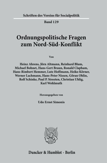 Cover: Ordnungspolitische Fragen zum Nord-Süd-Konflikt