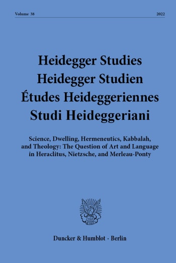 Cover: Science, Dwelling, Hermeneutics, Kabbalah, and Theology: The Question of Art and Language in Heraclitus, Nietzsche, and Merleau-Ponty