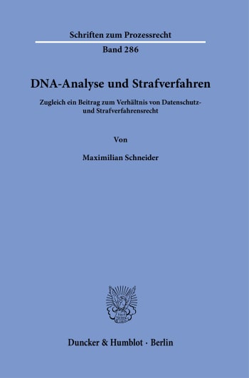 Cover: DNA-Analyse und Strafverfahren