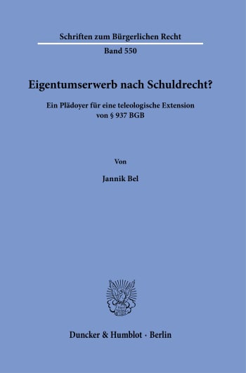 Cover: Eigentumserwerb nach Schuldrecht?