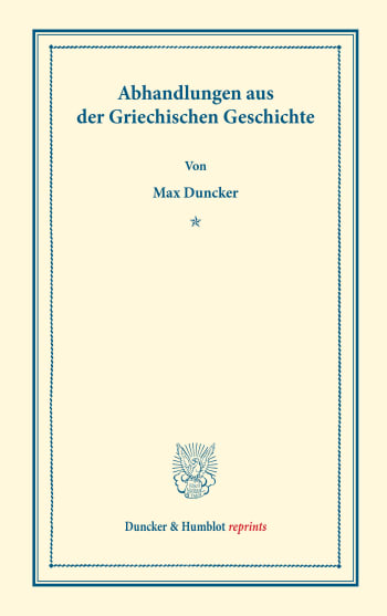 Cover: Abhandlungen aus der Griechischen Geschichte