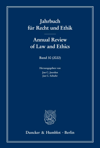 Cover: Jahrbuch für Recht und Ethik (JRE)