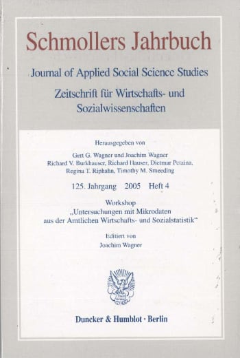 Cover: Workshop »Untersuchungen mit Mikrodaten aus der Amtlichen Wirtschafts- und Sozialstatistik«