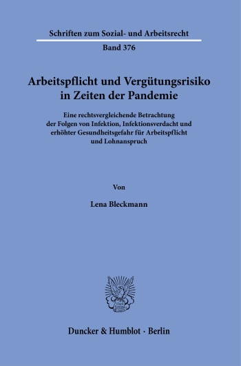 Cover: Arbeitspflicht und Vergütungsrisiko in Zeiten der Pandemie