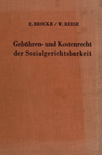 Cover: Gebühren und Kostenrecht der Sozialgerichtsbarkeit