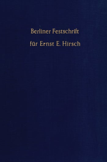 Cover: Berliner Festschrift