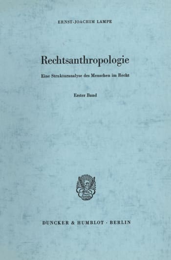 Cover: Rechtsanthropologie