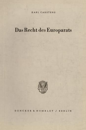 Cover: Das Recht des Europarats