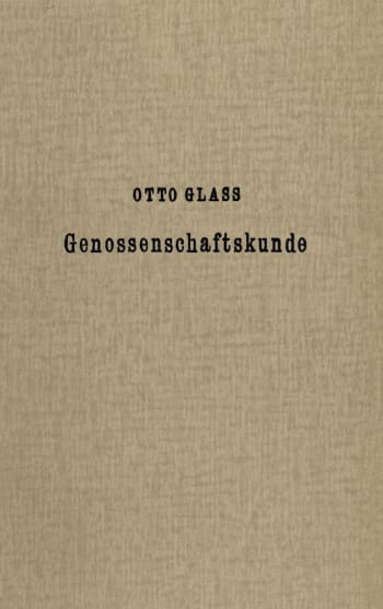 Cover: Genossenschaftskunde