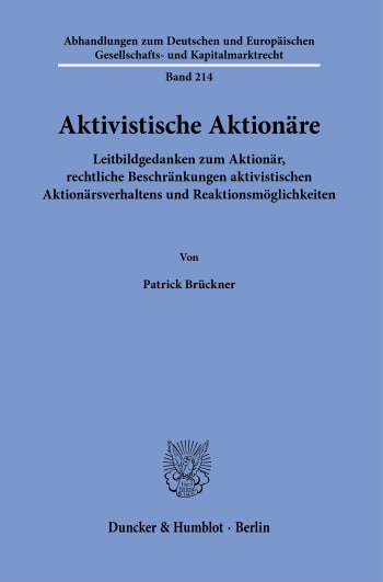 Cover: Aktivistische Aktionäre