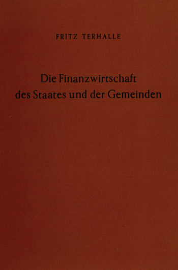 Cover: Die Finanzwirtschaft des Staates und der Gemeinden