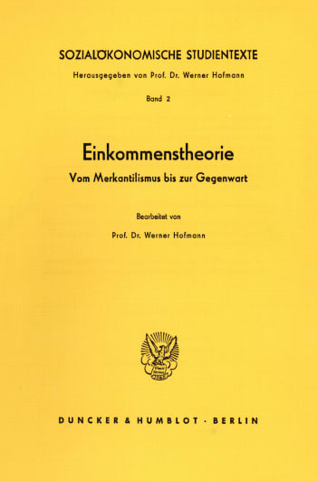 Cover: Sozialökonomische Studientexte