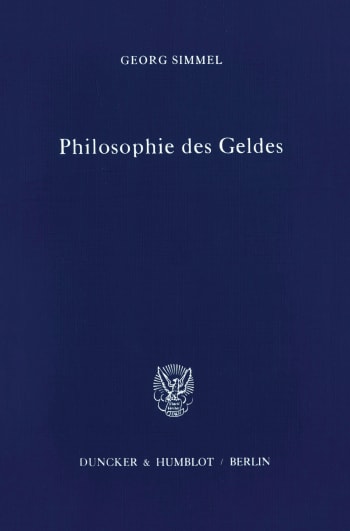 Cover: Philosophie des Geldes