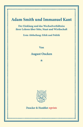 Cover: Adam Smith und Immanuel Kant