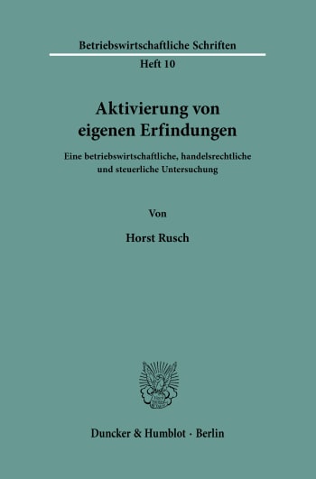 Cover: Aktivierung von eigenen Erfindungen