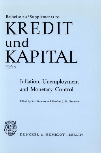 Cover: Inflation, Unemployment and Monetary Control