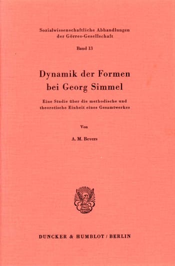 Cover: Dynamik der Formen bei Georg Simmel