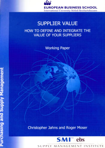 Cover: Supplier Value