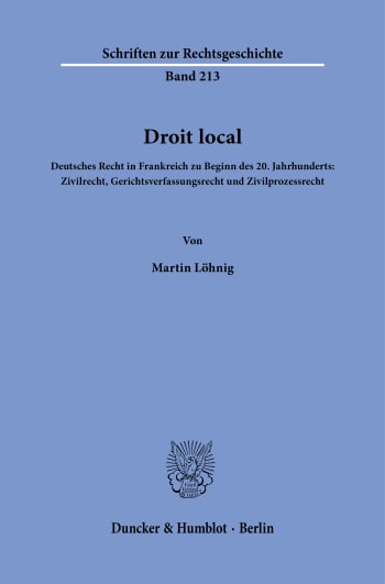 Cover: Droit local