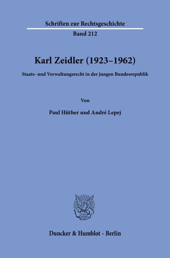 Cover: Karl Zeidler (1923–1962)