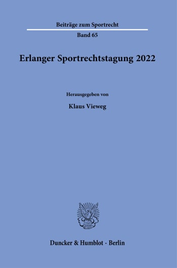 Cover: Erlanger Sportrechtstagung 2022