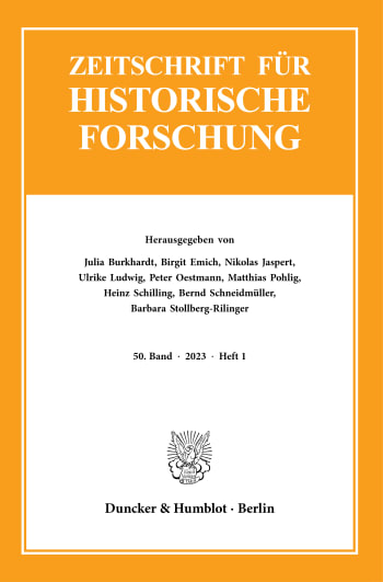 Cover: Zeitschrift für Historische Forschung (ZHF)