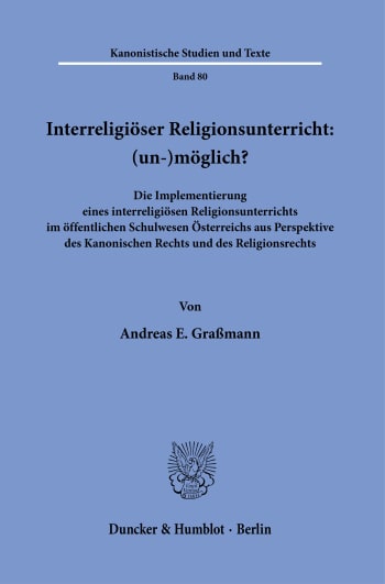 Cover: Interreligiöser Religionsunterricht: (un-)möglich?