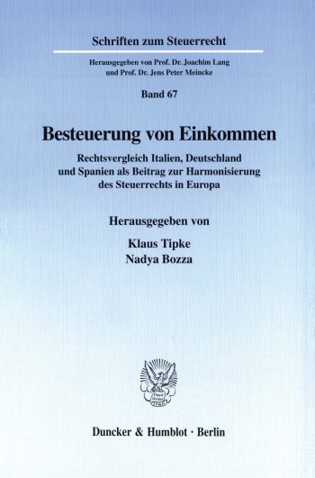 Cover: Besteuerung von Einkommen