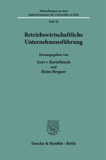 Cover: Betriebswirtschaftliche Unternehmensführung