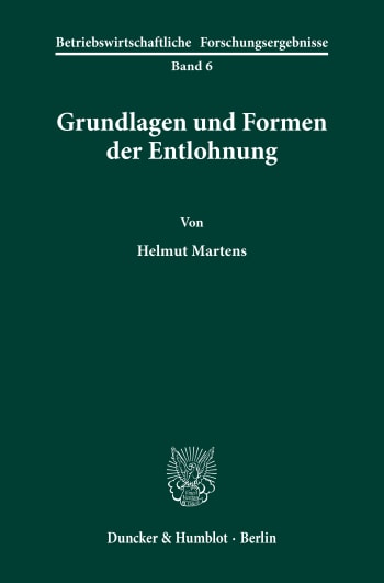 Cover: Grundlagen und Formen der Entlohnung