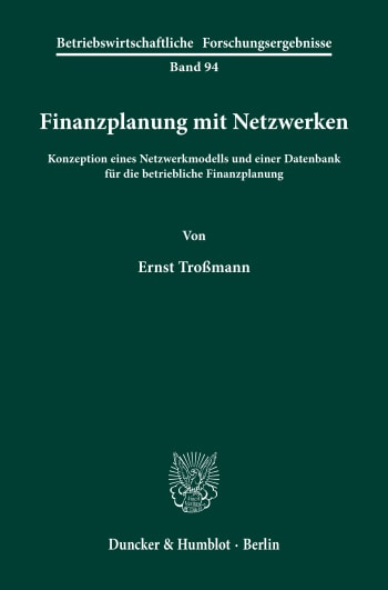 Cover: Finanzplanung mit Netzwerken