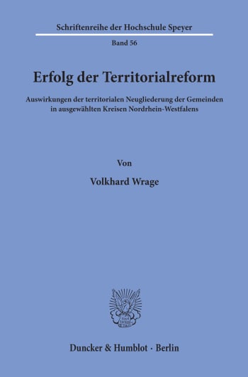 Cover: Erfolg der Territorialreform