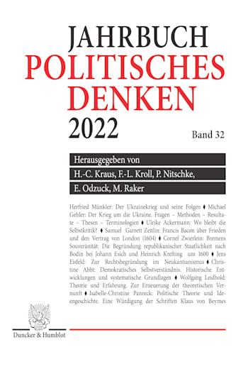 Cover: Jahrbuch Politisches Denken (JPD)