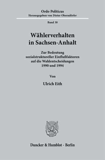 Cover: Wählerverhalten in Sachsen-Anhalt