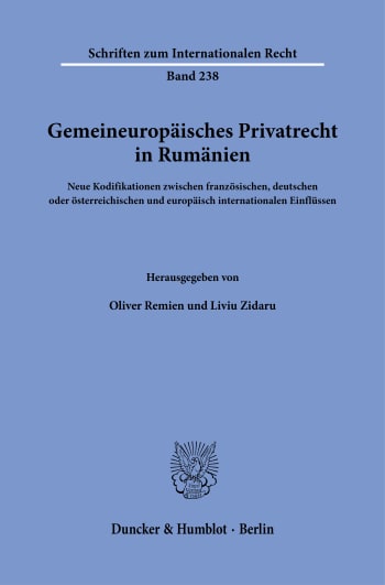 Cover: Gemeineuropäisches Privatrecht in Rumänien