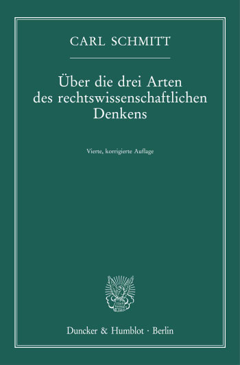 Cover: Über die drei Arten des rechtswissenschaftlichen Denkens