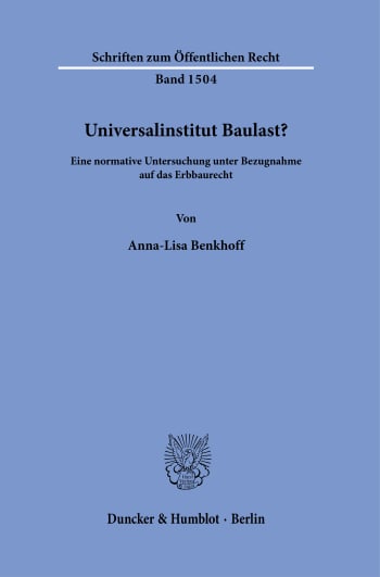 Cover: Universalinstitut Baulast?