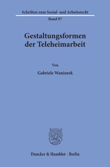 Cover: Gestaltungsformen der Teleheimarbeit