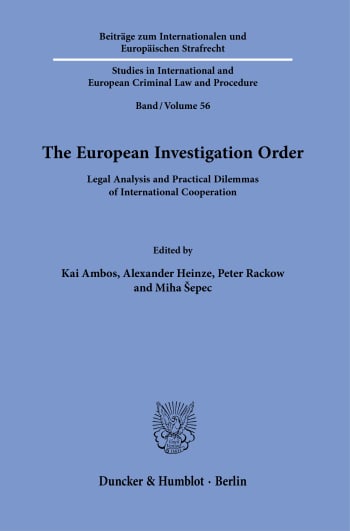 Cover: The European Investigation Order