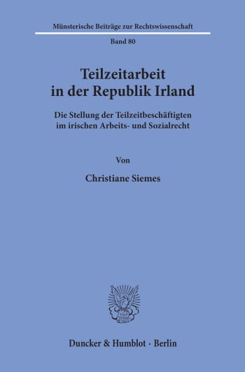 Cover: Teilzeitarbeit in der Republik Irland