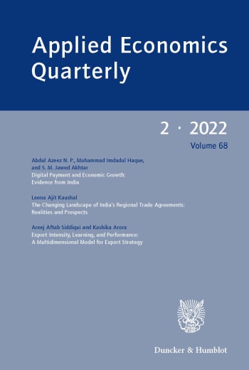 Cover: Applied Economics Quarterly (AEQ)