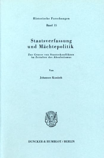 Cover: Staatsverfassung und Mächtepolitik