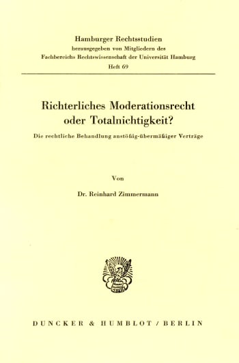 Cover: Richterliches Moderationsrecht oder Totalnichtigkeit?