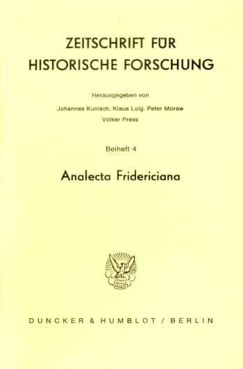 Cover: Analecta Fridericiana